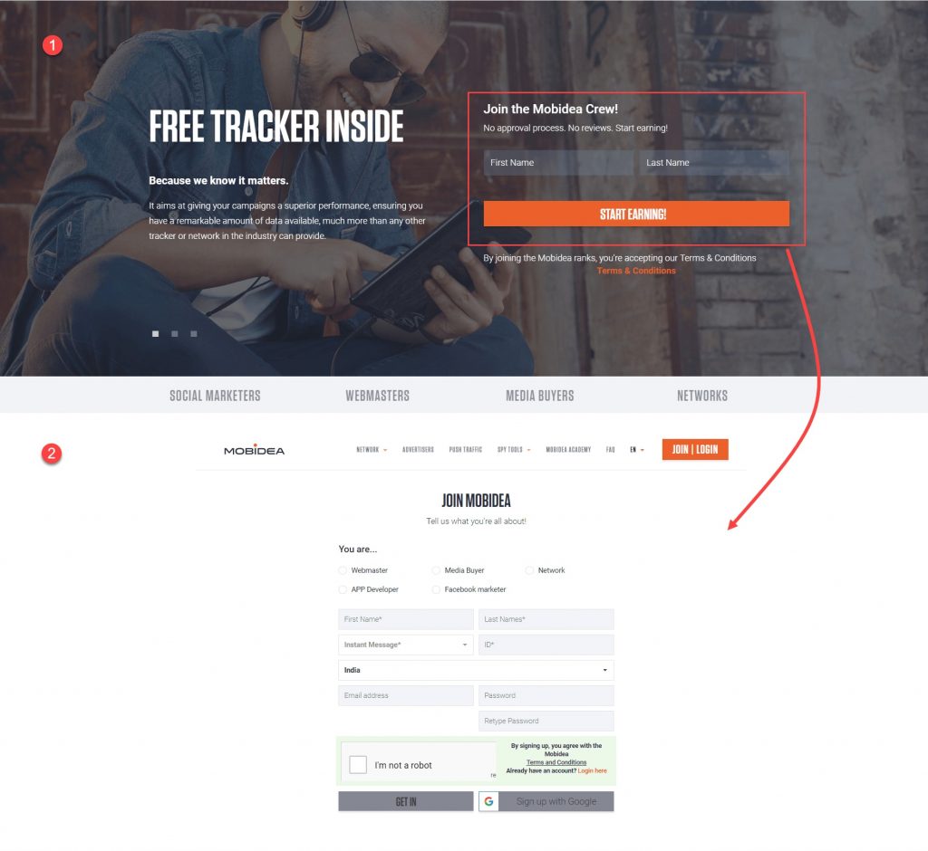 Mobidea-Sign-Up-Process