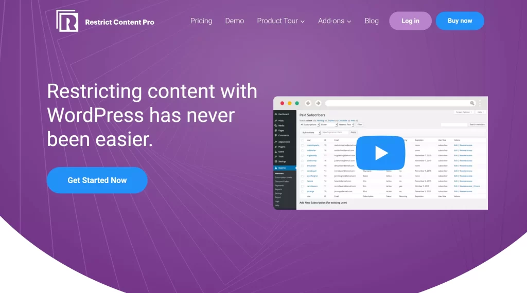 Restrict Content Pro