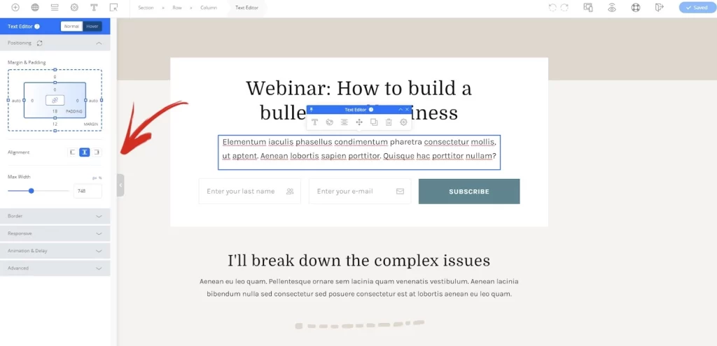OptimizePress Advanced-sidebar