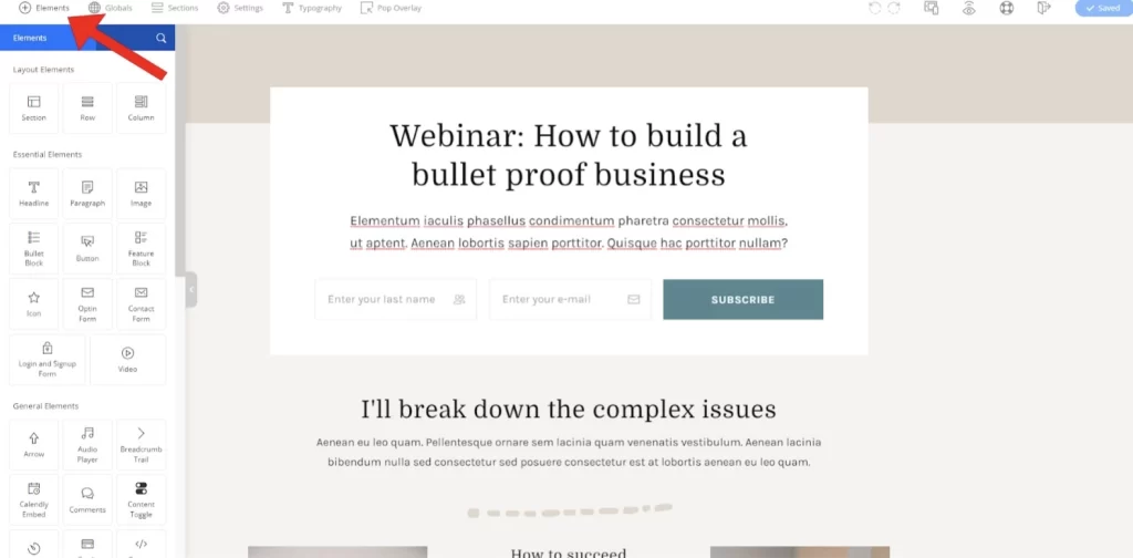 OptimizePress Content-Elements