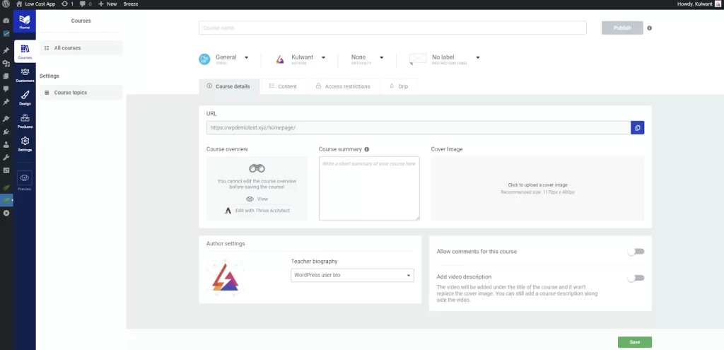 Thrive Apprentice Details-area