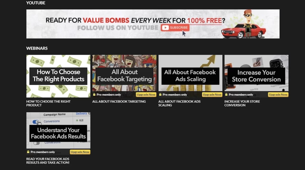 Ecomhunt Webinar and Tutorials
