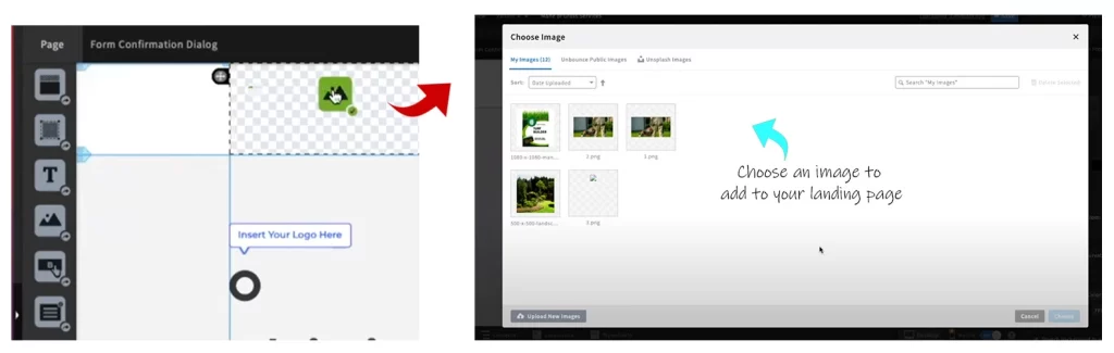 Unbouncec drag-and-drop-images