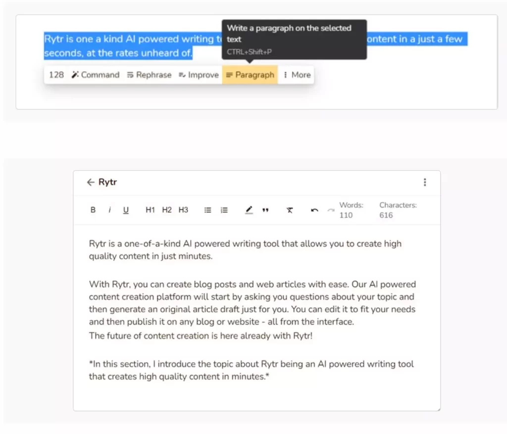paragraph-format-rytr