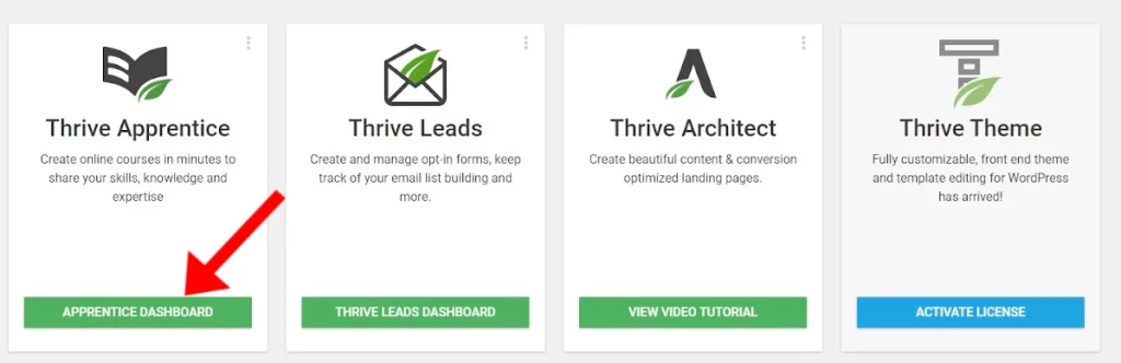 thrive-apprentice setup
