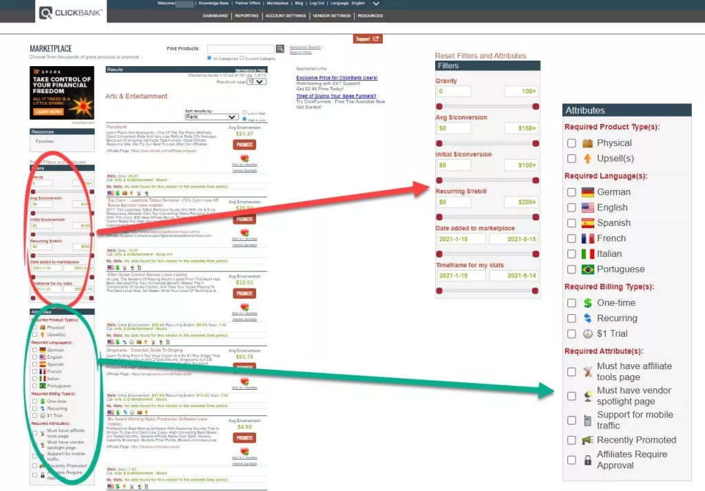 How do I search the ClickBank Marketplace? – ClickBank Knowledge Base