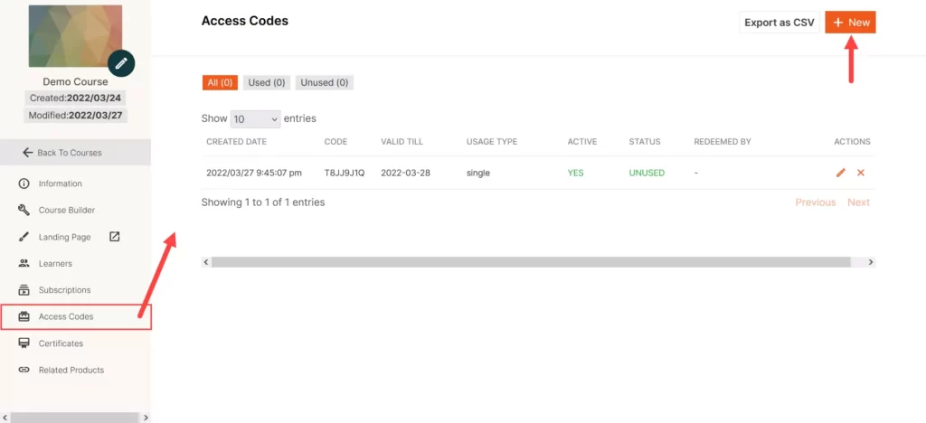Graphy-Access-Codes-Section