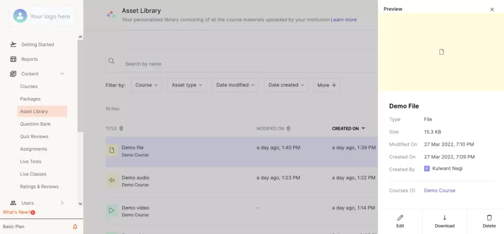 Graphy-Asset-Library-Options
