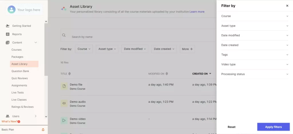 Graphy-Asset-Library-Search-Options