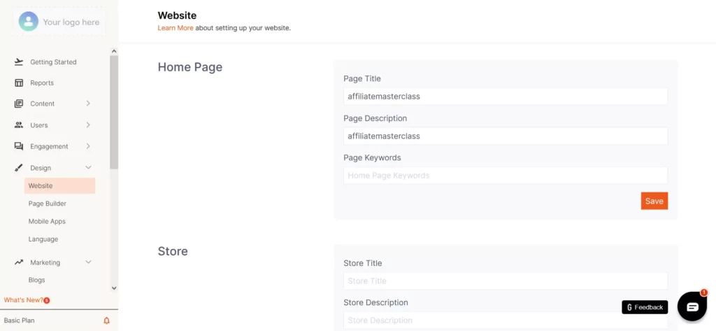 Graphy-Website-Settings