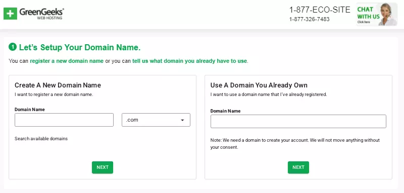 Enter your domain name
