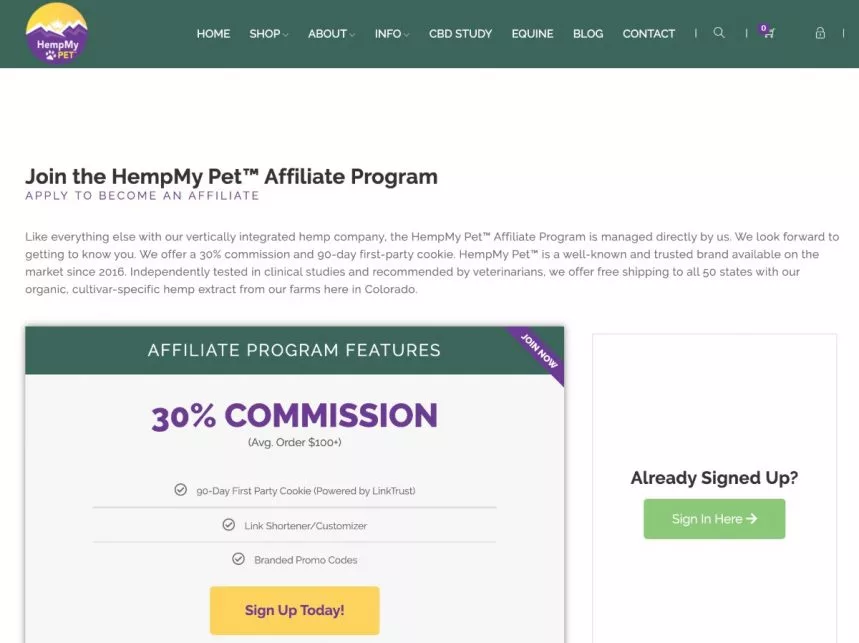 Hemp My Pet Affiliate 