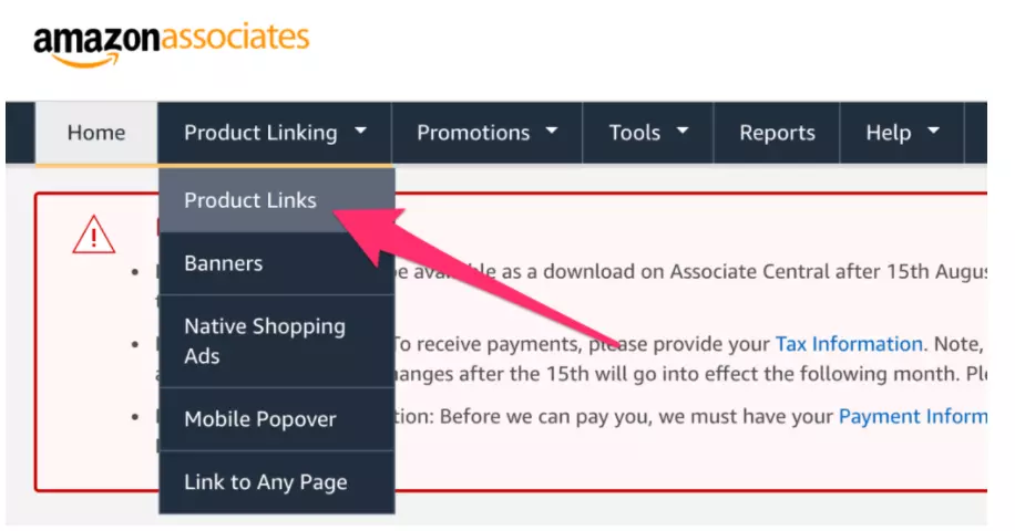 Amazon product links