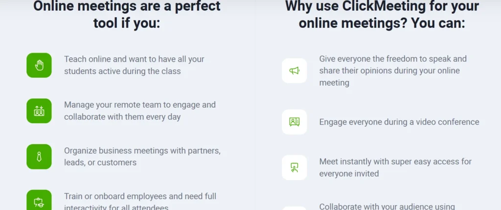 Clickmeeting Features 