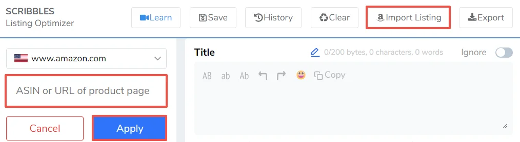 Scribbles Listing Optimizer