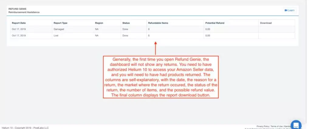 Helium 10 Refund genuie 