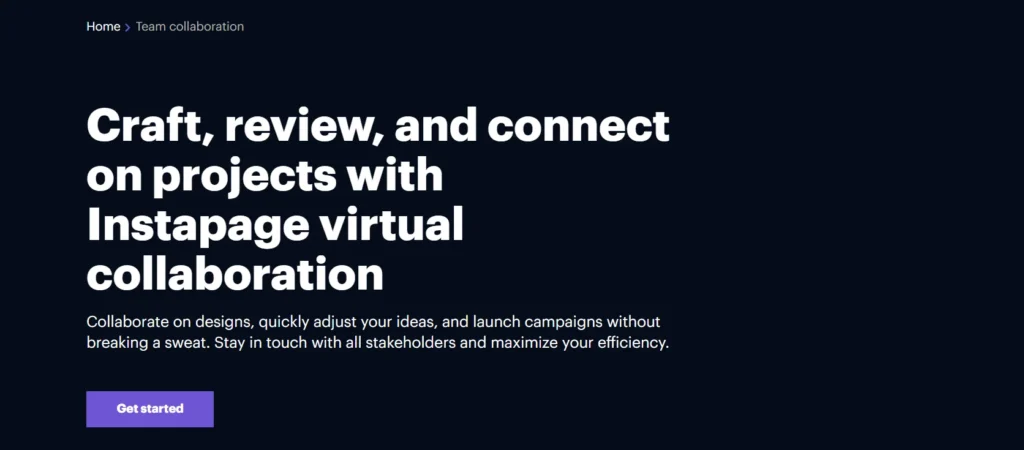 Instapage Team Collaboration 