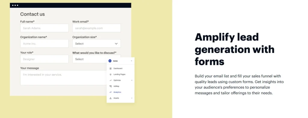 Instapage lead generation 