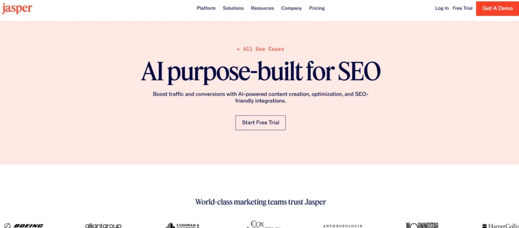 Jasper AI seo 