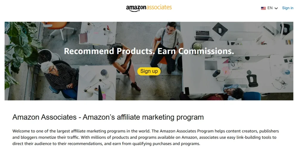 Amazon Associate Affiliate Program 