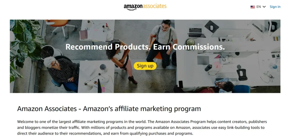 Amazon associate Best affiliate Programs for Pinterest