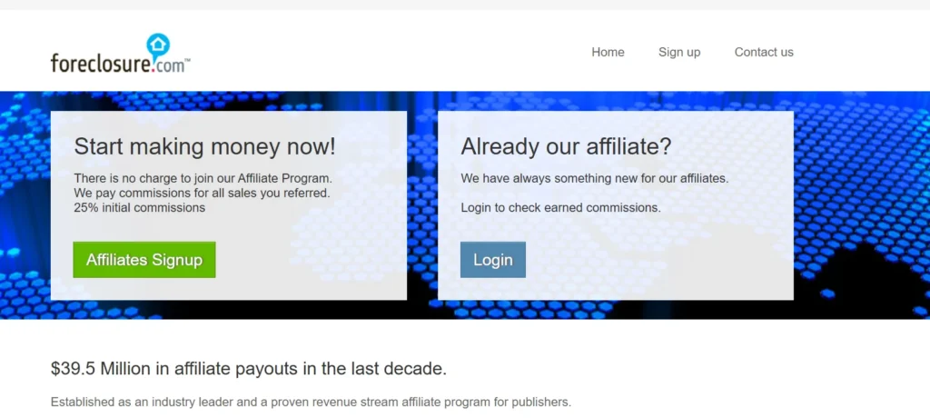 Foreclosure affiliate Program 