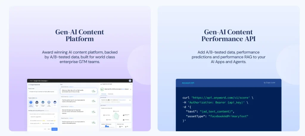 Anyword key features Gen AI