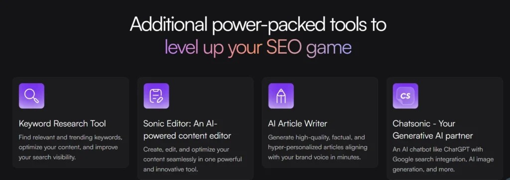 Writesonic SEO Tools 