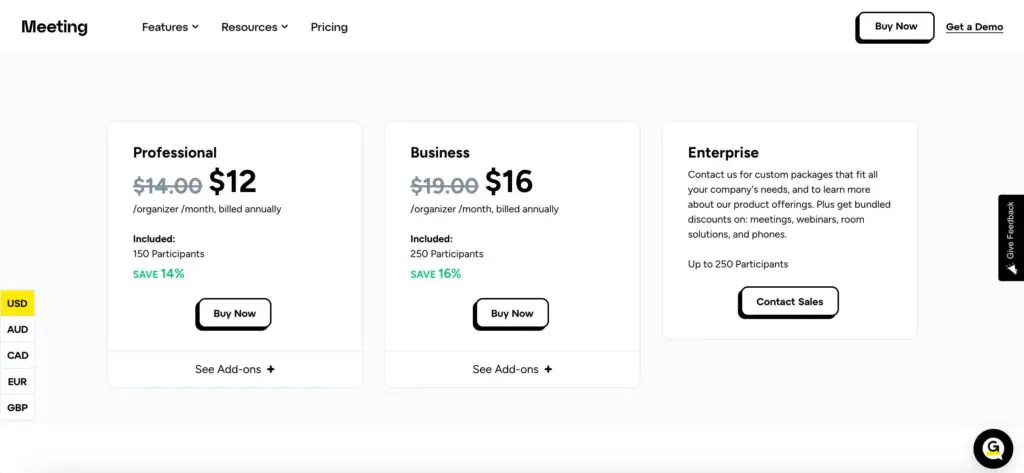 GoToMeeting Pricing Plans