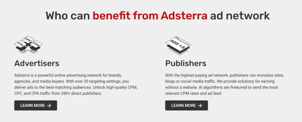 Adsterra benefits 