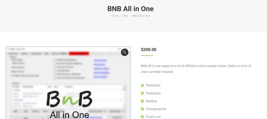 BNB All in one sneaker Bots 