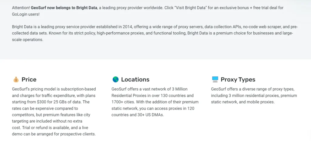Geosurf Best Proxy Server Providers
