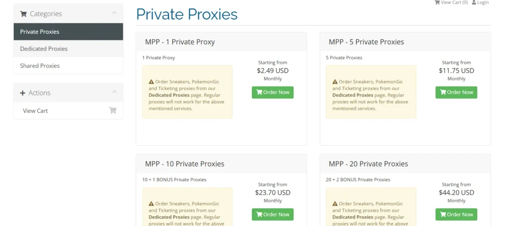 MyPrivate Proxies types 