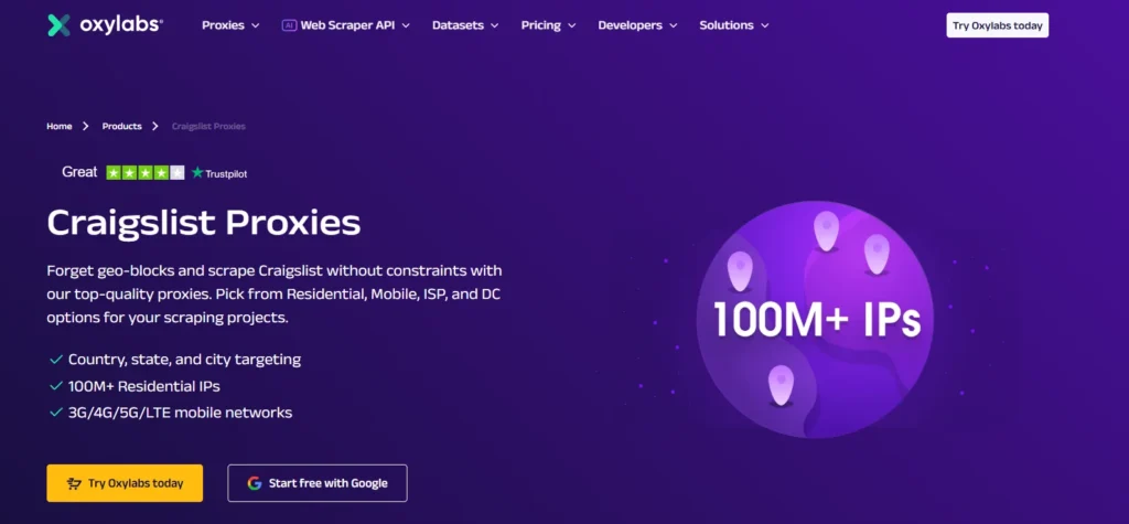 Oxylabs Craigslist Proxy 