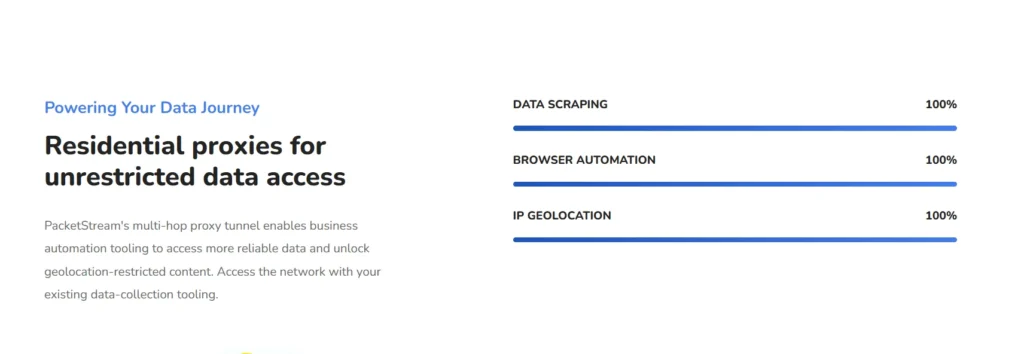 Packetstream features 