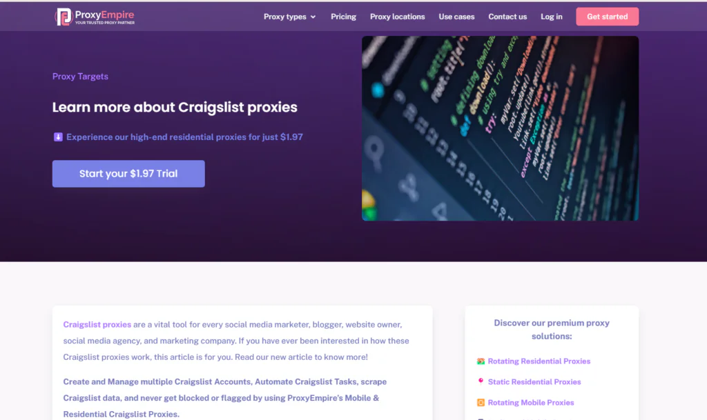 Proxyempire craigslist proxies 