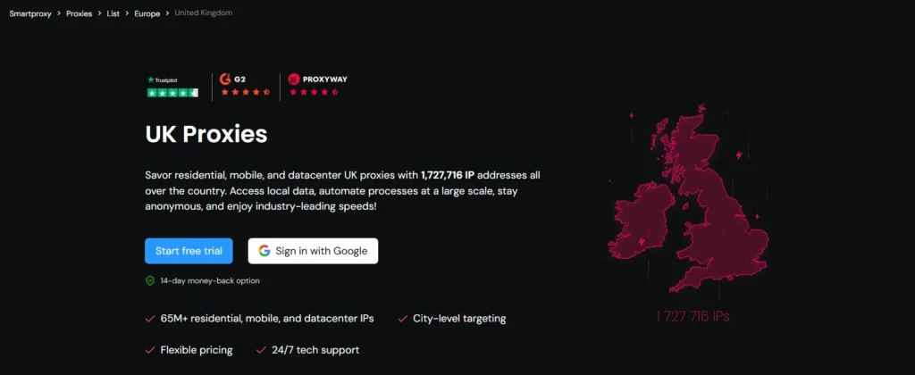 Smartproxy UK Proxy 