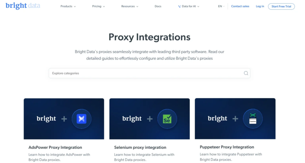 Bright Data Integrations 
