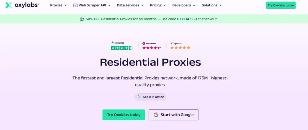 Oxylabs Best residential proxies