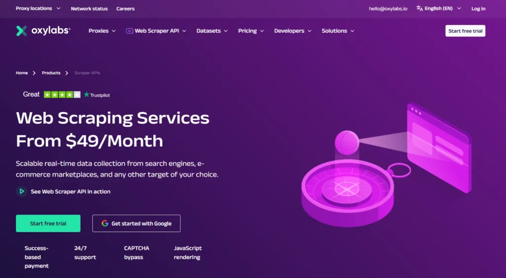 oxylabs web scraping 