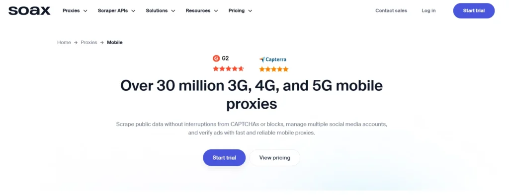 Soax Mobile Proxies