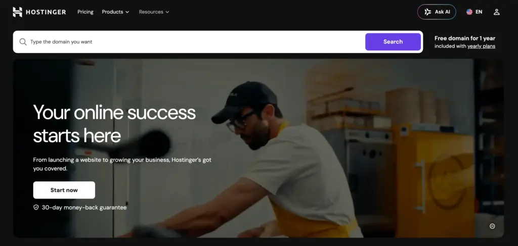 Hostinger Homepage