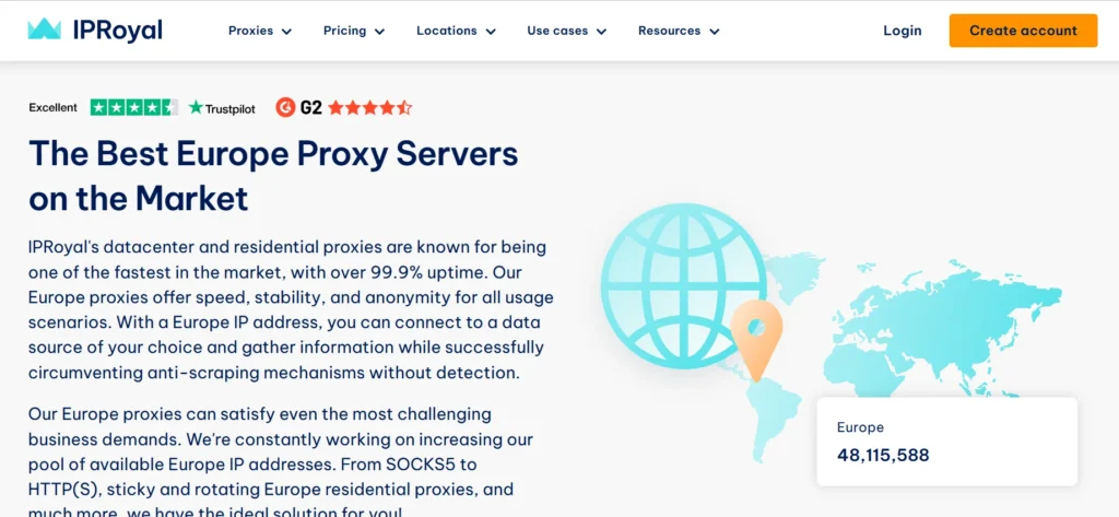 IPRoyal european proxies 
