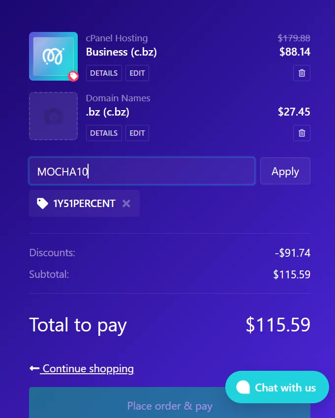 Mochahost Coupon 