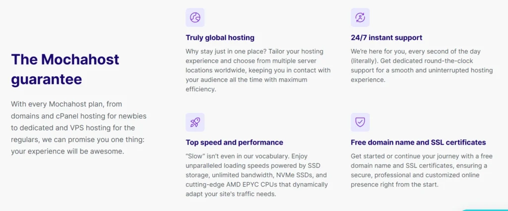Mochahost features 