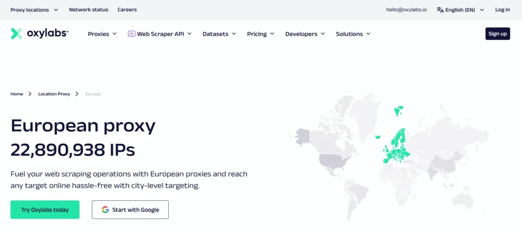 oxylabs Best Europe proxy Providers