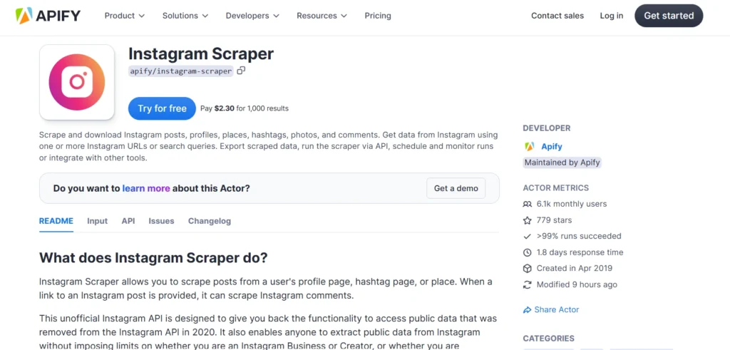 Apify Best Instagram Scrapers