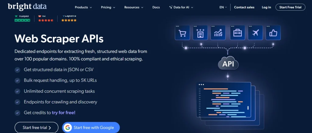 Bright Data Webscraper APIs 