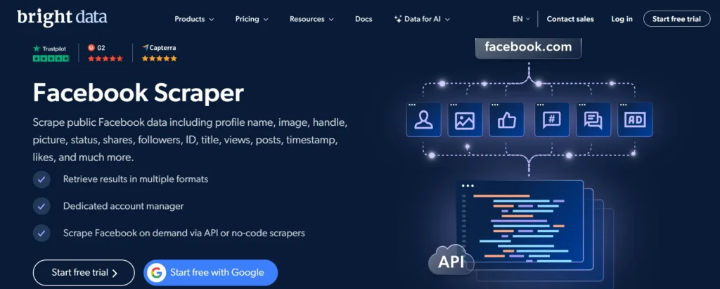 Bright Data Best Facebook Scraping tools 
