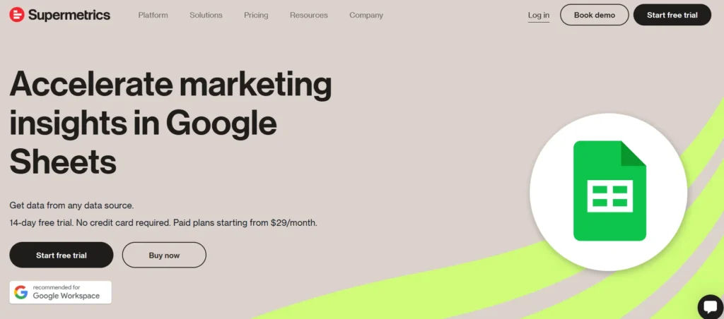 Supermetrics Google sheets 